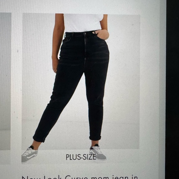 New Look Black High Rise Plus-Size Jeans - Picture 1 of 4
